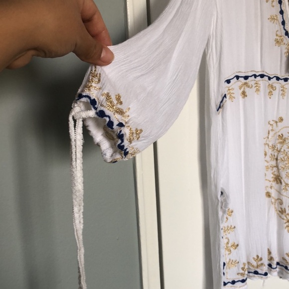 White and blue tunic/swimsuit cover - Picture 5 of 5